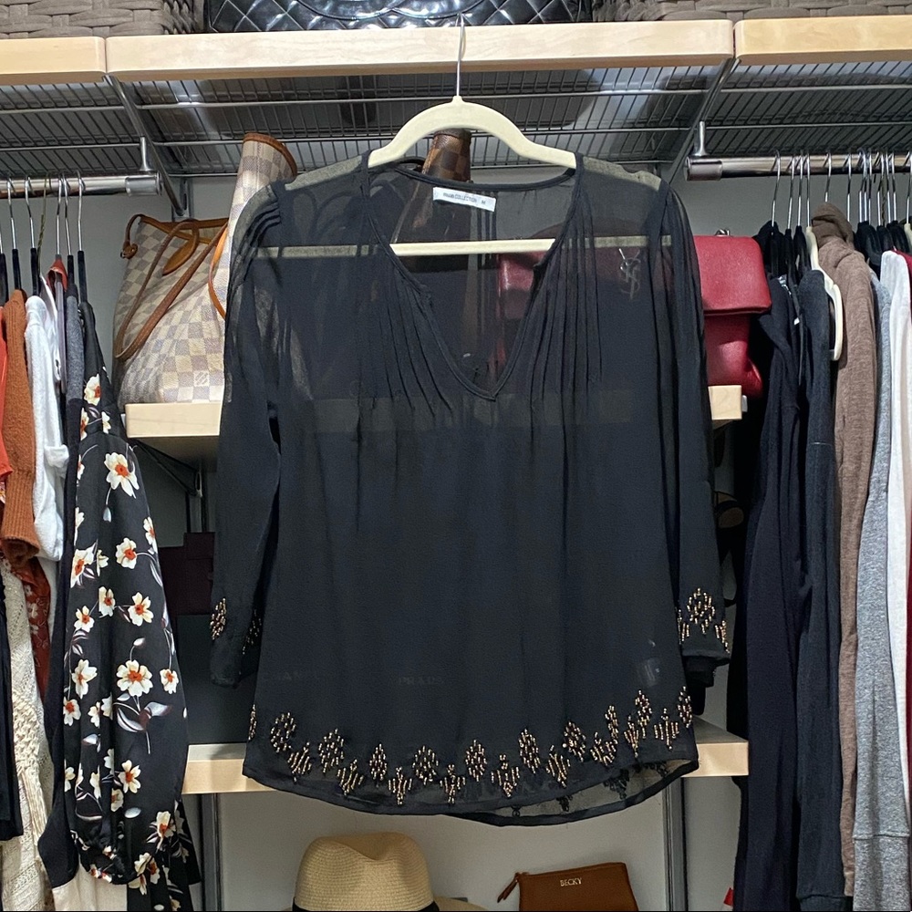 Sheer and beaded Top